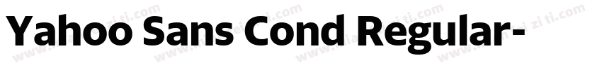 Yahoo Sans Cond Regular字体转换